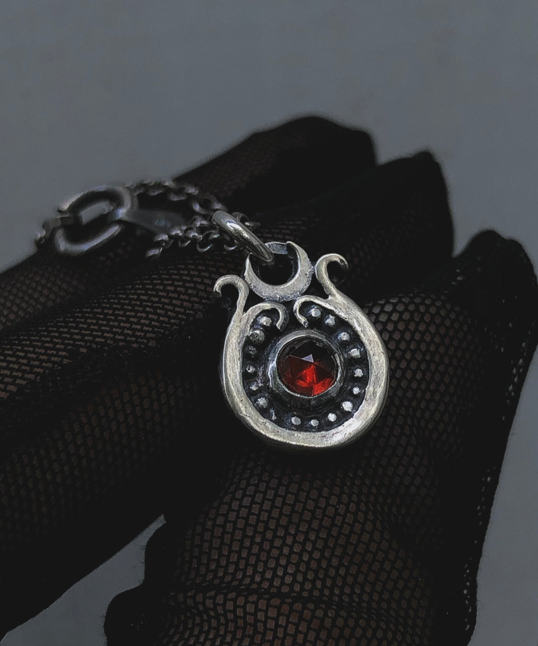 FLAW~ Discounted Pomegranate Charm ~ Garnet