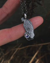 Load image into Gallery viewer, Winter Raven Sapphire Charm