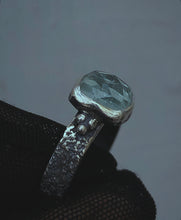 Load image into Gallery viewer, Aquamarine frost ring ~ size 7.25