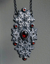 Load image into Gallery viewer, Garnet Snowflake Necklace ~