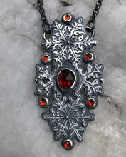 Load image into Gallery viewer, Garnet Snowflake Necklace ~