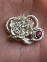 Load image into Gallery viewer, Peony + Serpent ~ necklace or ring