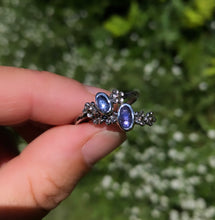 Load image into Gallery viewer, On Sale! Forget Me Not Sapphire ring~ size 6.5