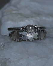 Load image into Gallery viewer, Oak &amp; Diamond stacking ring set ~size 7.25