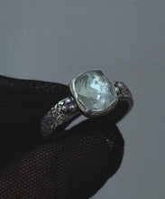 Load image into Gallery viewer, Aquamarine frost ring ~ size 7.25