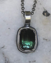 Load image into Gallery viewer, Green + Black Tourmaline Pendant