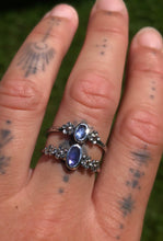 Load image into Gallery viewer, On Sale! Forget Me Not Sapphire ring~ size 6.5
