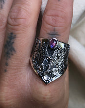 Load image into Gallery viewer, Lupin Wildflower shield ring~ size 8.5
