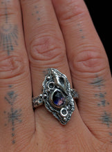 Load image into Gallery viewer, On Sale! Sapphire Shell ring~ size 6.75-7