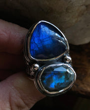 Load image into Gallery viewer, Morpho Butterfly Ring ~Labradorite Size 7.5-7.75