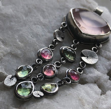 Load image into Gallery viewer, 🪷Mothers day Sale! Cascade Pendant~ Rose Quartz + Tourmaline