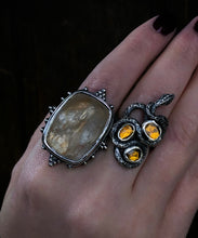Load image into Gallery viewer, Pumpkin Quartz Ring ~ size 8.25-8.5