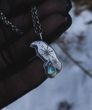 Load image into Gallery viewer, Snowscape Raven + Tourmaline