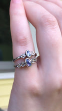 Load image into Gallery viewer, On Sale! Forget Me Not Sapphire ring~ size 6.5