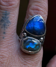 Load image into Gallery viewer, Morpho Butterfly Ring ~Labradorite Size 7.5-7.75