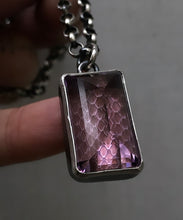 Load image into Gallery viewer, Amethyst + Snakeskin Pendant