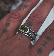 Load image into Gallery viewer, Woodland Tourmaline stacking ring~ size 7.75