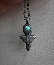 Load image into Gallery viewer, Luna Moth Charm~ Labradorite