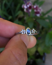 Load image into Gallery viewer, Forget Me Not Sapphire ring ~ size 7.25