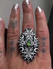 Load image into Gallery viewer, 🌲20% off with code BF20 ~ Tourmaline Snowflake ring~ Size 7