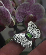 Load image into Gallery viewer, Woodland butterfly Necklace ~ Tourmaline