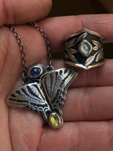 Load image into Gallery viewer, Swallowtail Necklace ~ Sapphire