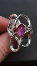 Load image into Gallery viewer, Sapphire Serpent 18kt gold &amp; silver ~ size 7.5