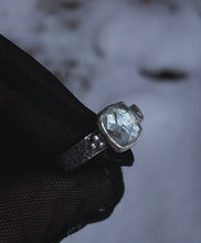 Load image into Gallery viewer, Aquamarine frost ring ~ size 7.25
