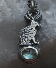 Load image into Gallery viewer, Folklore Familiar~ Jackalope + Tourmaline *Discounted*