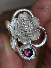 Load image into Gallery viewer, Peony + Serpent ~ necklace or ring