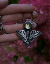 Load image into Gallery viewer, Canadian Swallowtail Necklace~ Quartz +Sapphire