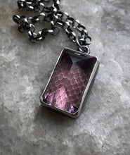 Load image into Gallery viewer, Amethyst + Snakeskin Pendant
