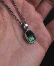 Load image into Gallery viewer, Green + Black Tourmaline Pendant