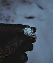 Load image into Gallery viewer, Aquamarine frost ring ~ size 7.25