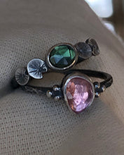 Load image into Gallery viewer, Lily Pad stacking set ~ tourmaline size 7.5