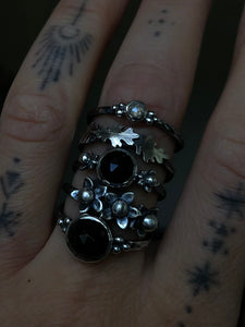 Belladonna Nightshade Onyx Ring ~ Size 6.75