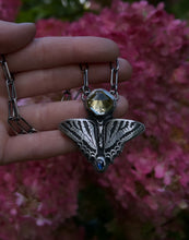 Load image into Gallery viewer, Canadian Swallowtail Necklace~ Quartz +Sapphire
