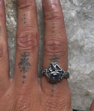 Load image into Gallery viewer, Sapphire Shell Ring~ size 6.75-7