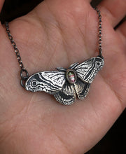 Load image into Gallery viewer, Tourmaline Moth Necklace