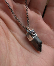 Load image into Gallery viewer, Smokey Quartz + Black Diamond Pendant