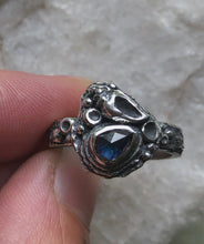 Load image into Gallery viewer, Sapphire Shell Ring~ size 6.75-7