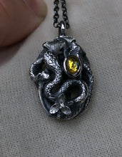 Load image into Gallery viewer, Earthen Serpent Pendant ~ Sapphire