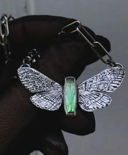 Load image into Gallery viewer, Tourmaline Moth Necklace