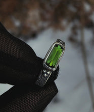 Load image into Gallery viewer, Woodland Tourmaline stacking ring~ size 7.75
