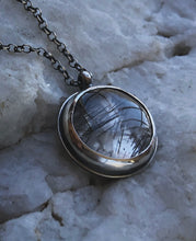 Load image into Gallery viewer, Rutile Quartz Moon necklace