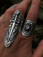 Load image into Gallery viewer, Lilac Shield ring~ size 8.25