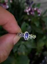 Load image into Gallery viewer, On Sale! Forget Me Not Sapphire ring~ size 6.5