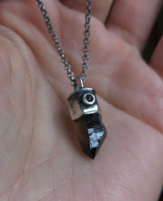 Load image into Gallery viewer, Smokey Quartz + Black Diamond Pendant