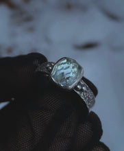 Load image into Gallery viewer, Aquamarine frost ring ~ size 7.25