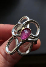 Load image into Gallery viewer, Sapphire Serpent 18kt gold &amp; silver ~ size 7.5